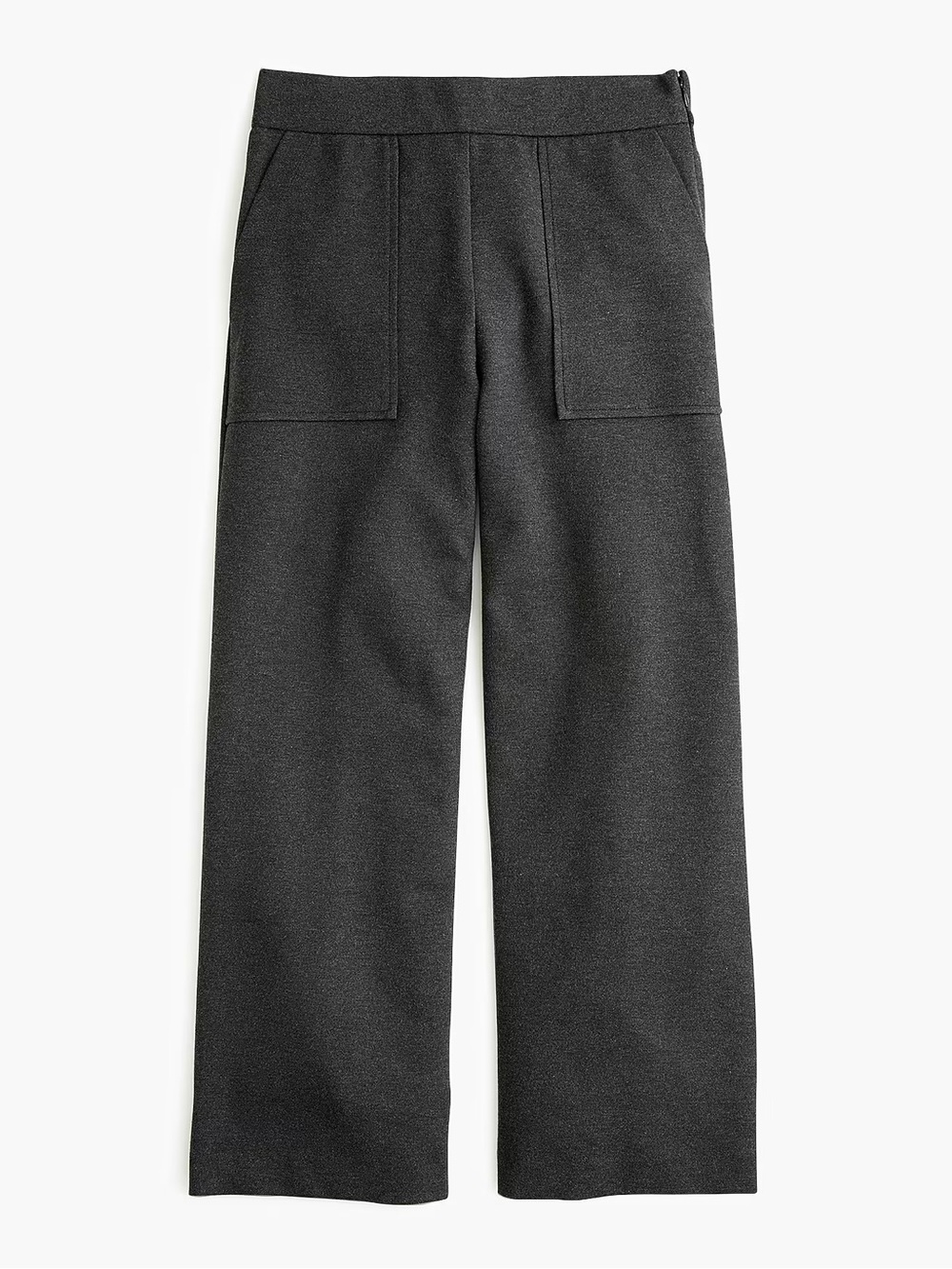 J. Crew Ponte wide-leg crop with patch pockets M new